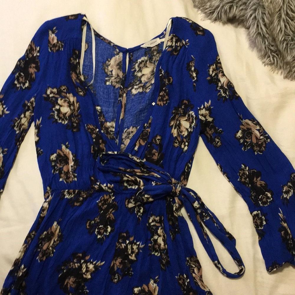 Blue Floral Romper